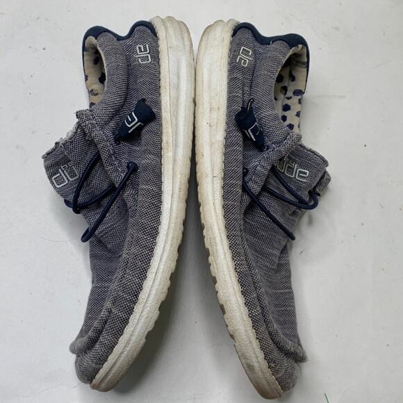 Hey Dude Wally Stretch Men’s Blue Sneaker Casual Shoe S-037 Sz 7 - Picture 4 of 9